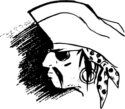 Pirate Head Coloring Page